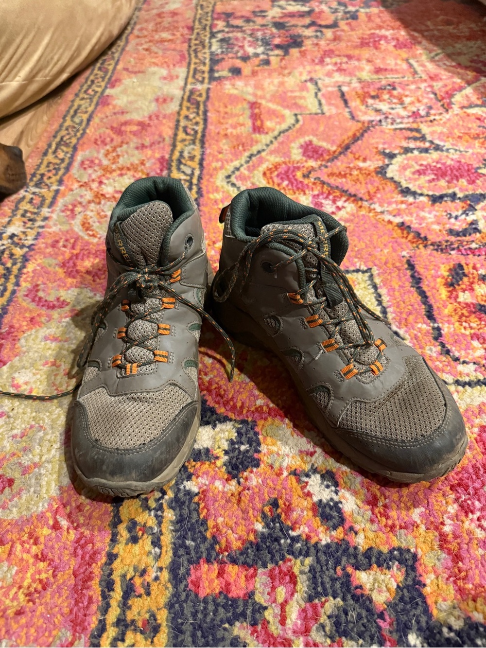Merrell Outdoor Hiking Boots with Orange Accents - Picture 2 of 4